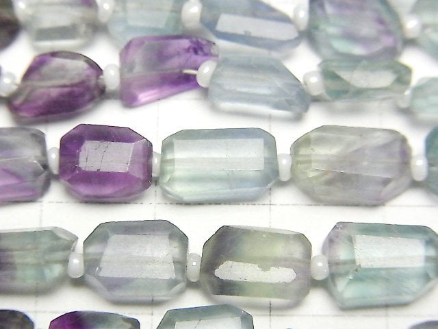 [Video] Fluorite AA++ Faceted Nugget [S size] 1strand beads (aprx.12inch / 30cm)