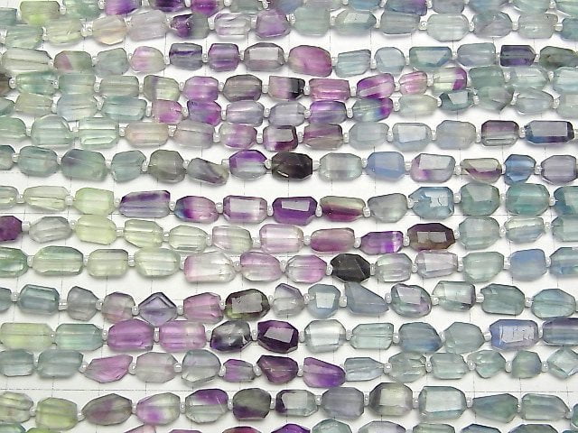 [Video] Fluorite AA++ Faceted Nugget [S size] 1strand beads (aprx.12inch / 30cm)