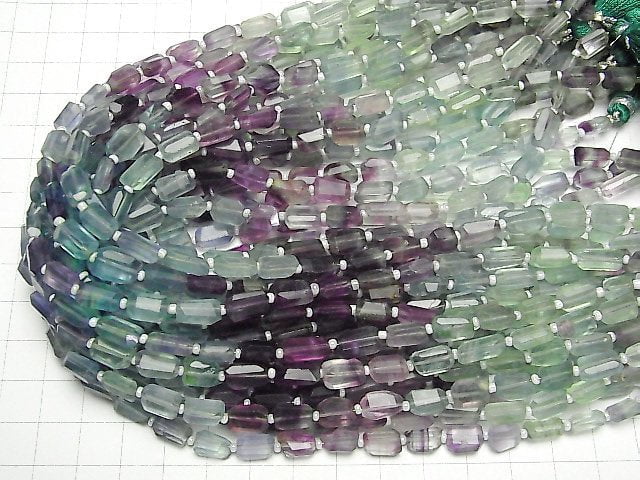 [Video] Fluorite AA++ Faceted Nugget [S size] 1strand beads (aprx.12inch / 30cm)