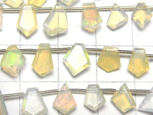 [Video] High Quality Ethiopia Opal AAA- Fancy Shape Faceted half or 1strand beads (aprx.4inch / 11cm)