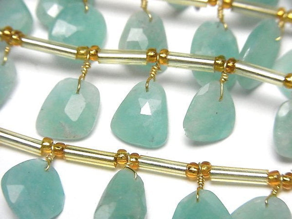 Amazonite, Free Form, Rose Gemstone Beads