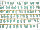[Video] Peru Amazonite AAA- Freeform Single Sided Rose Cut 1strand (18pcs)