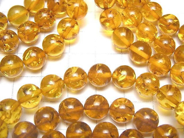 [Video] Baltic Amber Round 8.5mm Light Brown color Bracelet