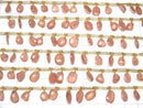 [Video] Peru Rhodochrosite AAA- Freeform Single Sided Rose Cut 1strand (17pcs)