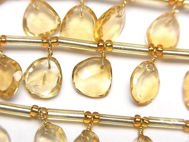 Citrine, Free Form, Rose Gemstone Beads