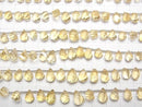 [Video] High Quality Citrine AAA- Drop 4Faceted Twist Faceted Briolette half or 1strand beads (aprx.7inch / 18cm)