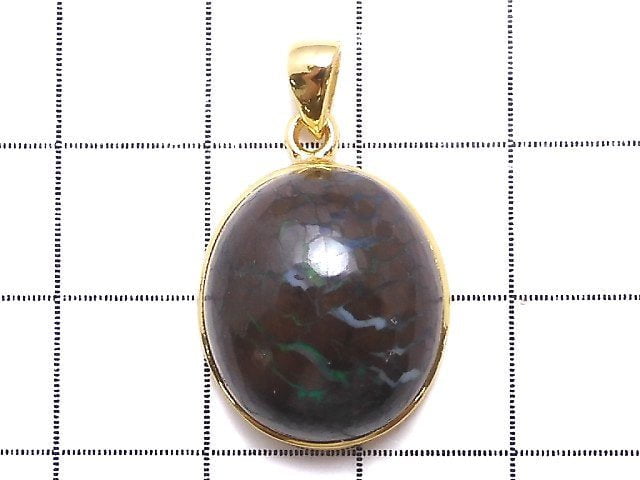 [Video] [One of a kind] Australia Boulder Opal AAA Pendant 18KGP NO.41