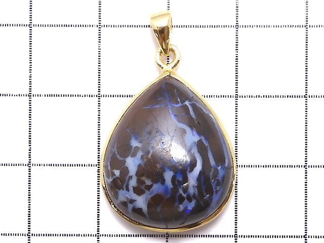 [Video] [One of a kind] Australia Boulder Opal AAA Pendant 18KGP NO.46