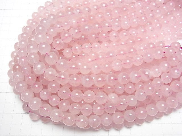 [Video] Madagascar Deep Rose Quartz AA++ Round 10mm half or 1strand beads (aprx.15inch/37cm)