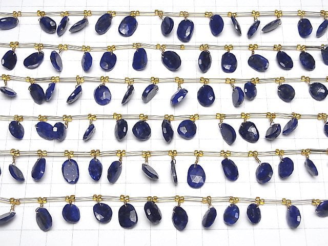 [Video]High Quality Lapislazuli AA++ Freeform Single Sided Rose Cut half or 1strand (16pcs)