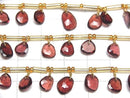 [Video] High Quality Mozambique Garnet AAA Free Form Single Sided Rose Cut 1strand (18pcs)