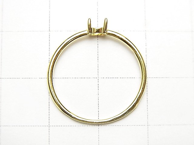 [Video] Silver925 Ring Frame (Prong Setting) Round 4.5mm 18KGP 1pc