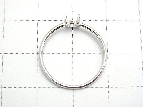 [Video] Silver925 Ring Frame (Prong Setting) Round 4.5mm Rhodium Plated 1pc