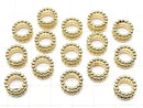 Metal parts Rondelle 11x11x6mm Gold color (with CZ) 1pc