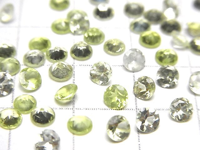 [Video] High Quality Chrysoberyl AAA- Loose stone Round Faceted 3.5x3.5mm 5pcs