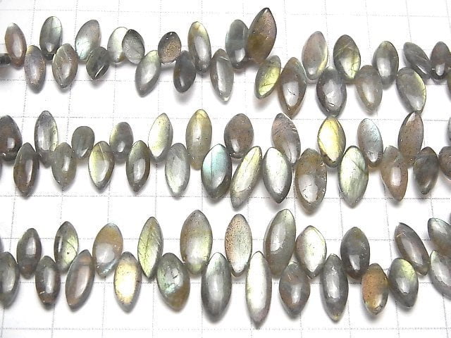 [Video] High Quality Labradorite AAA- Marquise (Smooth) half or 1strand beads (aprx.7inch / 18cm)