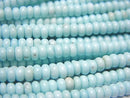 Magnesite Turquoise, Roundel Gemstone Beads