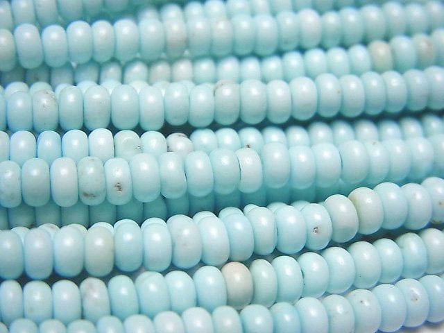 Magnesite Turquoise, Roundel Gemstone Beads