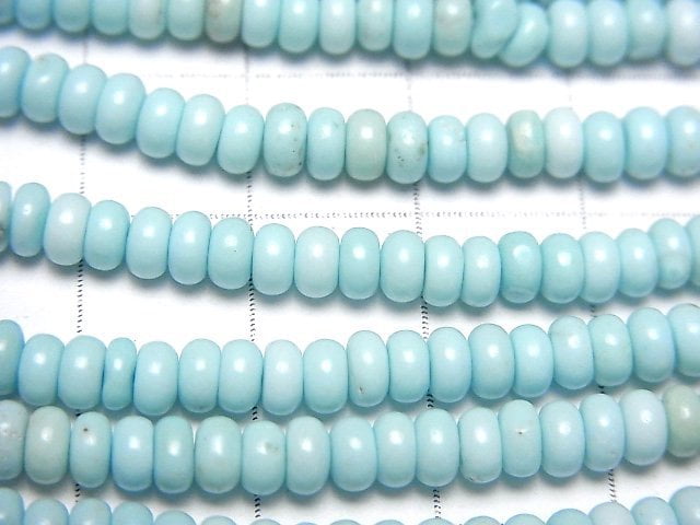 [Video] Magnesite Turquoise Rondelle 4x4x2mm 1strand beads (aprx.15inch / 38cm)