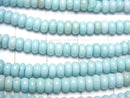 [Video] Magnesite Turquoise Rondelle 4x4x2mm 1strand beads (aprx.15inch / 38cm)