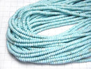 [Video] Magnesite Turquoise Rondelle 4x4x2mm 1strand beads (aprx.15inch / 38cm)
