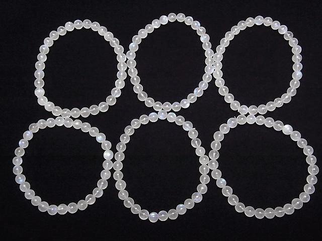 [Video] Sri Lankan Royal Blue Moonstone AAA Round 6mm Bracelet