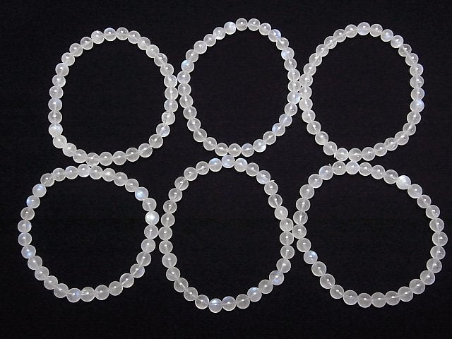 [Video] Sri Lanka Royal Blue Moonstone AAA Round 6mm Bracelet