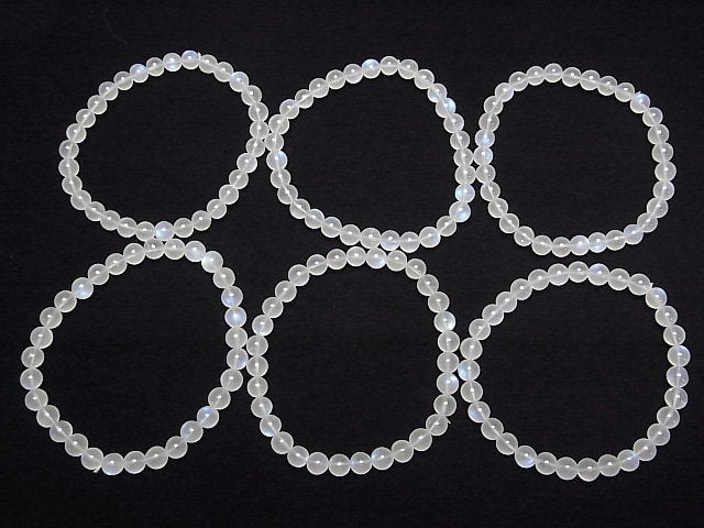 [Video]Top Quality Sri Lanka Royal Blue Moonstone AAAA Round 6mm Bracelet