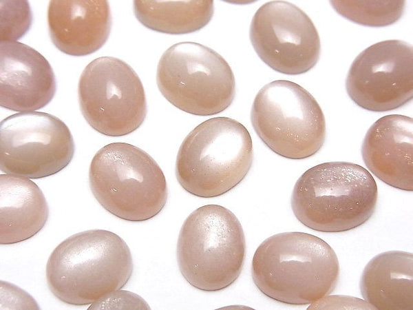 [Video] Peach Moonstone AAA- Oval Cabochon 10x8mm 4pcs