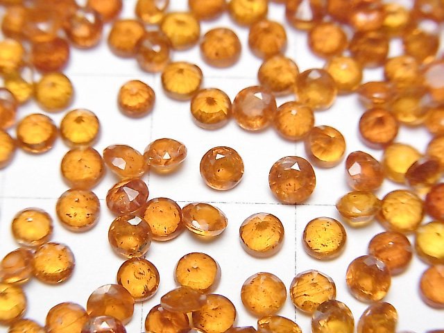 [Video] High Quality Orange Kyanite AAA- Loose stone Round Faceted 3x3mm 10pcs