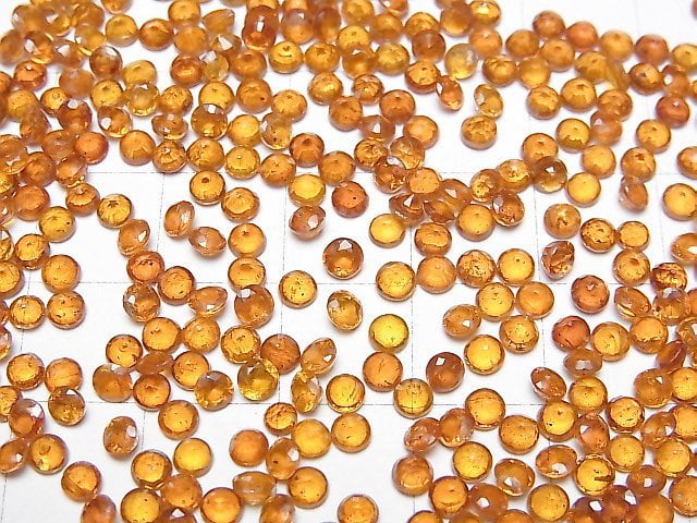 [Video] High Quality Orange Kyanite AAA- Loose stone Round Faceted 3x3mm 10pcs