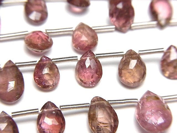 Faceted Briolette, Pear Shape, Tourmaline Gemstone Beads