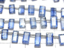 [Video]High Quality Kyanite AA++ Faceted Rectangle half or 1strand beads (aprx.8inch/20cm)