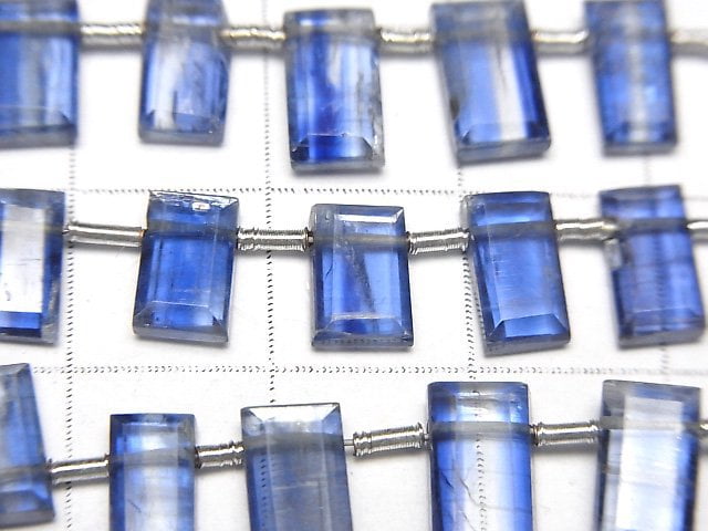 [Video] High Quality Kyanite AA++ Faceted Rectangle half or 1strand beads (aprx.8inch / 20cm)