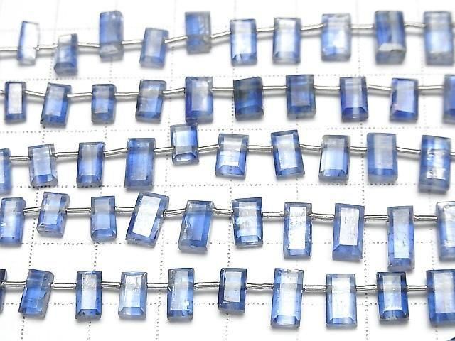 [Video]High Quality Kyanite AA++ Faceted Rectangle half or 1strand beads (aprx.8inch/20cm)