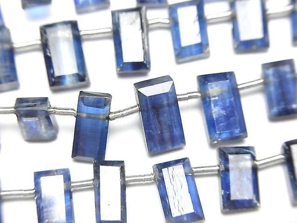 [Video]High Quality Kyanite AA++ Faceted Rectangle half or 1strand beads (aprx.8inch/20cm)
