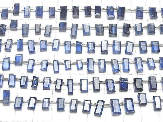 [Video]High Quality Kyanite AA++ Faceted Rectangle half or 1strand beads (aprx.8inch/20cm)