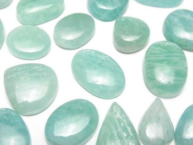 [Video] Amazonite AA++ Mixed Shape Cabochon 10pcs