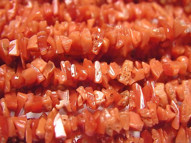 Chips, Coral Natural Beads