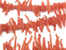 [Video] Sardinian coral, red Coral AA++ branch sticks (Chips) half or 1strand beads (aprx.21inch / 53cm)