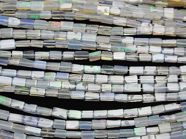 [Video] Ethiopia Opal AAA- Rectangle-Square half or 1strand beads (aprx.16inch/40cm)