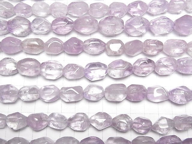 [Video] Light Color Amethyst AA++ Faceted Nugget 1strand beads (aprx.15inch/36cm)