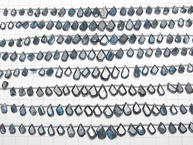 [Video] Indigo Blue Kyanite AA++ Rough Slice Faceted 1strand beads (approx. 6 inches/16 cm)