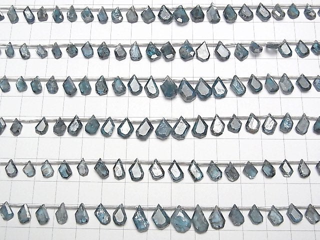 [Video] Indigo Blue Kyanite AA++ Rough Slice Faceted 1strand beads (approx. 6 inches/16 cm)