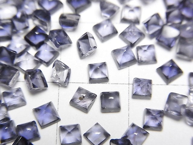 [Video]High Quality Iolite AAA- Sugarloaf Cut 3x3mm 20pcs