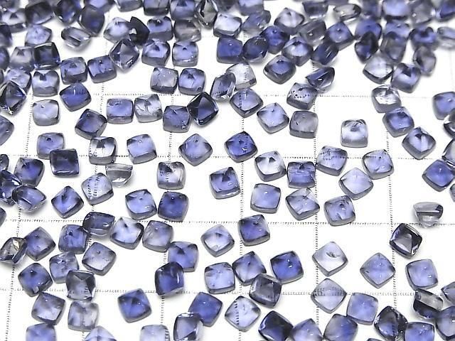 [Video] High Quality Iolite AAA- Sugarloaf Cut 4x4mm 10pcs