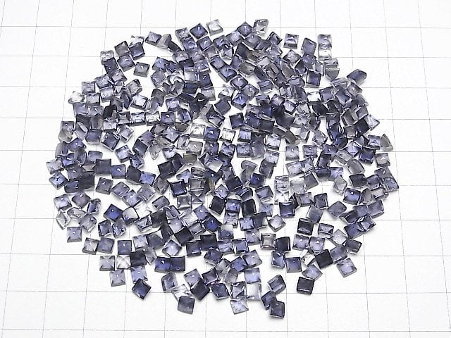 [Video]High Quality Iolite AAA- Sugarloaf Cut 4x4mm 10pcs