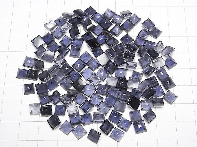 [Video]High Quality Iolite AAA- Sugarloaf Cut 6x6mm 5pcs