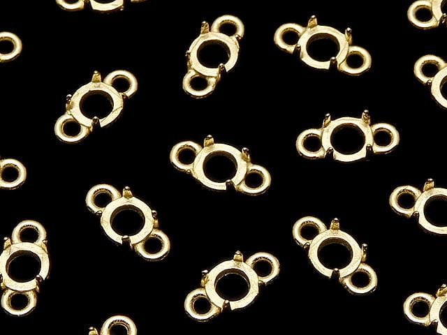 [Video] Silver925 Frame Round 4mm [Both Sides] 18KGP 2pcs