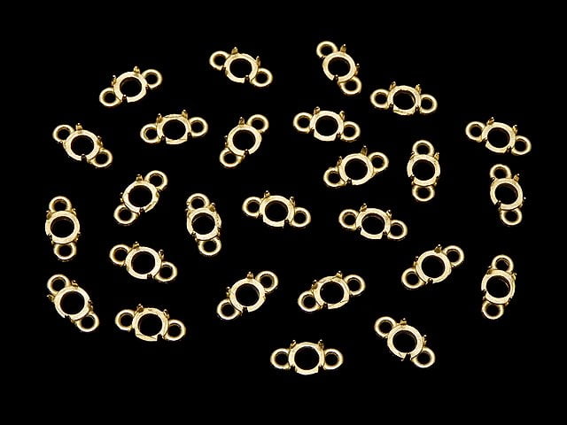 [Video] Silver925 Frame Round 4mm [Both Sides] 18KGP 2pcs